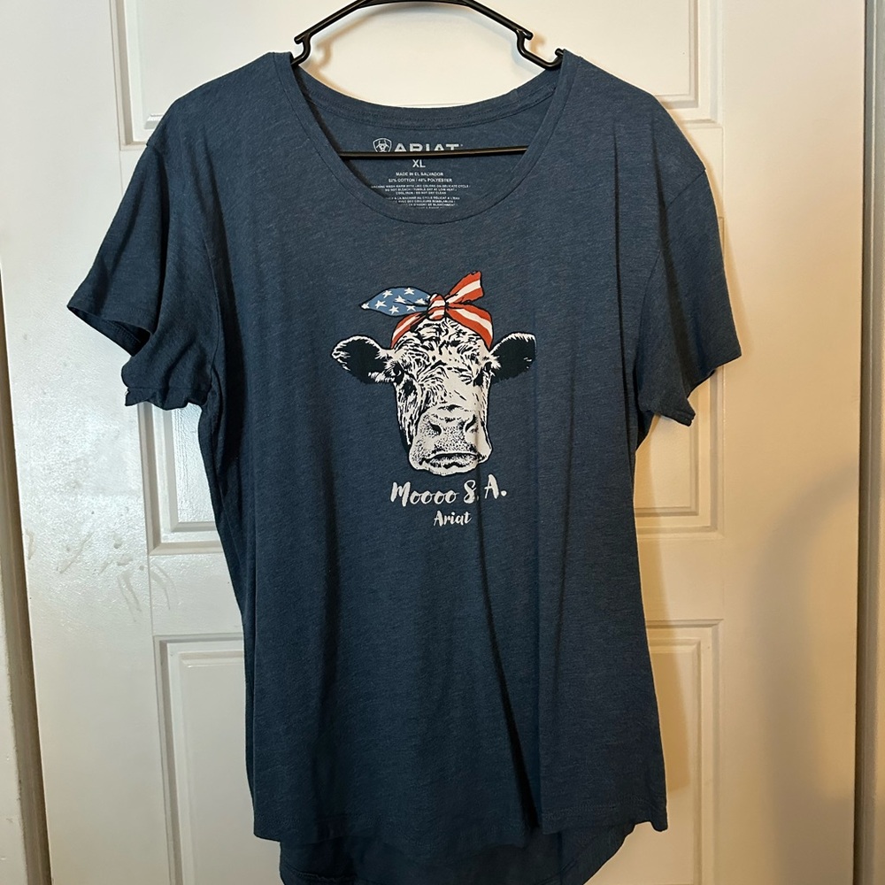 Ariat Heather Blue Crew Neck Tee